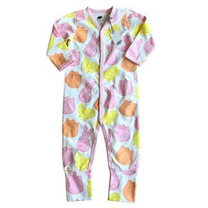 NEW Monica + Andy 95% Organic Cotton Easter Bunny Chicks Tulips Sleeper, 6-9 Mo.